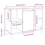 Engineered wood bathroom furniture in concrete gray, 80x33x60 cm. by , bathroom vanities - Ref: Foro24-857132, Price: 59,28 €...