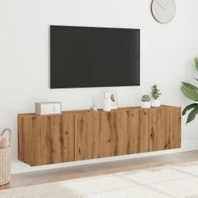 Wall-mounted TV units, 2 units, artisan oak, 80x30x41 cm by , Closets and storage - Ref: Foro24-857669, Price: 83,05 €, Disco...