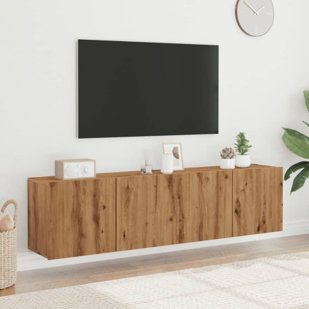 Wand-TV-Möbel 2 Stück Eiche Artisian 80x30x41 cm von , Schränke und Lagerung - Ref: Foro24-857669, Preis: 87,16 €, Rabatt: %