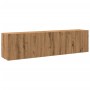 Wand-TV-Möbel 2 Stück Eiche Artisian 80x30x41 cm von , Schränke und Lagerung - Ref: Foro24-857669, Preis: 87,16 €, Rabatt: %