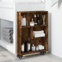 Schmaler Aufbewahrungswagen aus geräucherter Eichenholz 48x13x68 cm. von , Bücherregale und Regale - Ref: Foro24-855227, Prei...