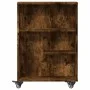 Carrito de almacenaje estrecho madera roble ahumado 48x13x68 cm de , Librerías y estanterías - Ref: Foro24-855227, Precio: 46...