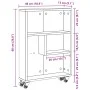 Carrito de almacenaje estrecho madera roble ahumado 48x13x68 cm de , Librerías y estanterías - Ref: Foro24-855227, Precio: 46...