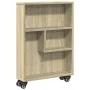 Carrito de almacenaje estrecho madera roble Sonoma 48x13x68 cm de , Librerías y estanterías - Ref: Foro24-855225, Precio: 51,...