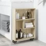 Carrito de almacenaje estrecho madera roble Sonoma 48x13x68 cm de , Librerías y estanterías - Ref: Foro24-855225, Precio: 51,...