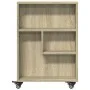 Carrito de almacenaje estrecho madera roble Sonoma 48x13x68 cm de , Librerías y estanterías - Ref: Foro24-855225, Precio: 51,...