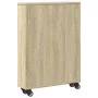 Carrito de almacenaje estrecho madera roble Sonoma 48x13x68 cm de , Librerías y estanterías - Ref: Foro24-855225, Precio: 51,...