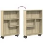Carrito de almacenaje estrecho madera roble Sonoma 48x13x68 cm de , Librerías y estanterías - Ref: Foro24-855225, Precio: 51,...