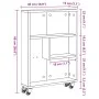 Narrow storage cart in Sonoma oak wood 48x13x68 cm by , Bookcases and shelves - Ref: Foro24-855225, Price: 52,49 €, Discount: %