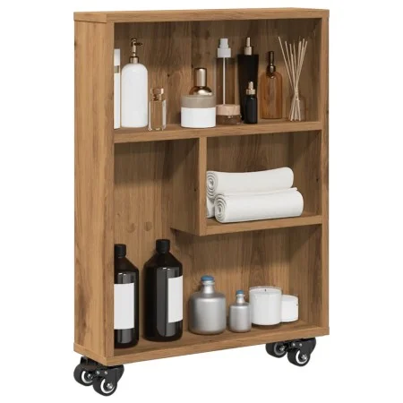 Carrito de almacenaje estrecho madera roble artisian 48x13x68cm de , Librerías y estanterías - Ref: Foro24-855231, Precio: 59...
