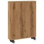 Carrito de almacenaje estrecho madera roble artisian 48x13x68cm de , Librerías y estanterías - Ref: Foro24-855231, Precio: 59...