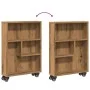 Carrito de almacenaje estrecho madera roble artisian 48x13x68cm de , Librerías y estanterías - Ref: Foro24-855231, Precio: 59...