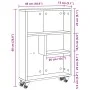 Carrito de almacenaje estrecho madera roble artisian 48x13x68cm de , Librerías y estanterías - Ref: Foro24-855231, Precio: 59...