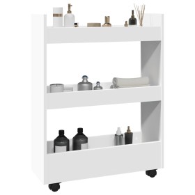 Schmaler Aufbewahrungswagen, 3 Ebenen, weißes Ingenieurholz von , Küchen- und Speisewagen - Ref: Foro24-855250, Preis: 50,87 ...