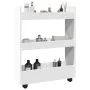Schmaler Aufbewahrungswagen, 3 Ebenen, weißes Ingenieurholz von , Küchen- und Speisewagen - Ref: Foro24-855250, Preis: 50,80 ...