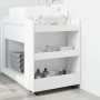 Narrow storage cart 3 levels engineered wood white by , Kitchen and dining carts - Ref: Foro24-855250, Price: 50,77 €, Discou...