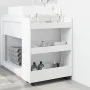 Schmaler Aufbewahrungswagen, 3 Ebenen, weißes Ingenieurholz von , Küchen- und Speisewagen - Ref: Foro24-855250, Preis: 50,80 ...