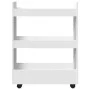 Schmaler Aufbewahrungswagen, 3 Ebenen, weißes Ingenieurholz von , Küchen- und Speisewagen - Ref: Foro24-855250, Preis: 50,80 ...