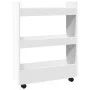 Schmaler Aufbewahrungswagen, 3 Ebenen, weißes Ingenieurholz von , Küchen- und Speisewagen - Ref: Foro24-855250, Preis: 50,80 ...
