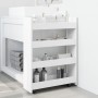 Narrow storage cart 4 levels engineered wood white by , Kitchen and dining carts - Ref: Foro24-855259, Price: 56,91 €, Discou...