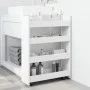 Narrow storage cart 4 levels engineered wood white by , Kitchen and dining carts - Ref: Foro24-855259, Price: 57,97 €, Discou...