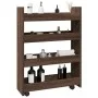 Narrow storage cart 4 levels brown oak wood by , Kitchen and dining carts - Ref: Foro24-855265, Price: 55,51 €, Discount: %