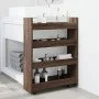 Narrow storage cart 4 levels brown oak wood by , Kitchen and dining carts - Ref: Foro24-855265, Price: 55,51 €, Discount: %