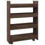 Narrow storage cart 4 levels brown oak wood by , Kitchen and dining carts - Ref: Foro24-855265, Price: 55,51 €, Discount: %