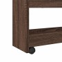 Schmaler 4-stufiger Lagerwagen aus braunem Eichenholz. von , Küchen- und Speisewagen - Ref: Foro24-855265, Preis: 56,48 €, Ra...