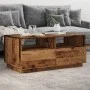 Aged wood coffee table with LED lights 90x49x40 cm by , Coffee table - Ref: Foro24-857710, Price: 113,11 €, Discount: %
