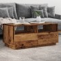 Mesa de centro con luces LED madera envejecida 90x49x40 cm de , Mesas de centro - Ref: Foro24-857710, Precio: 115,05 €, Descu...