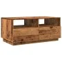 Aged wood coffee table with LED lights 90x49x40 cm by , Coffee table - Ref: Foro24-857710, Price: 113,11 €, Discount: %