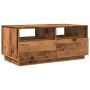 Mesa de centro con luces LED madera envejecida 90x49x40 cm de , Mesas de centro - Ref: Foro24-857710, Precio: 115,05 €, Descu...