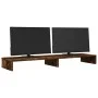 Wooden screen support, smoked oak engineering, 100x27x10cm by , Computer bases and risers - Ref: Foro24-854656, Price: 28,62 ...