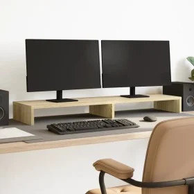 Oak Sonoma wood screen support 100x27x10 cm by , Computer bases and risers - Ref: Foro24-854654, Price: 28,96 €, Discount: %