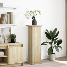 Exhibition pedestal with Sonoma oak storage 31x30x90 cm by , Pot stands - Ref: Foro24-854609, Price: 62,96 €, Discount: %