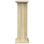 Pedestal expositor con almacenaje roble Sonoma 31x30x90 cm de , Soportes para macetas - Ref: Foro24-854609, Precio: 65,81 €, ...