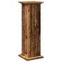 Pedestal display with aged wood storage 31x30x90 cm by , Pot stands - Ref: Foro24-854614, Price: 60,51 €, Discount: %