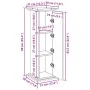 Pedestal display with aged wood storage 31x30x90 cm by , Pot stands - Ref: Foro24-854614, Price: 60,51 €, Discount: %
