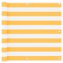 Balkonmarkise aus weißem und gelbem Oxford-Stoff, 90 x 600 cm von vidaXL, Sonnenschirme - Ref: Foro24-134907, Preis: 29,71 €,...