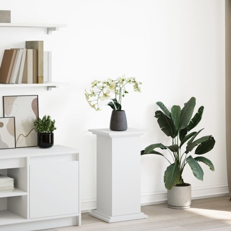 Pedestal expositor con almacenaje madera blanco 31x30x60 cm de , Soportes para macetas - Ref: Foro24-854616, Precio: 55,18 €,...