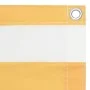 Balkonmarkise aus weißem und gelbem Oxford-Stoff, 90 x 600 cm von vidaXL, Sonnenschirme - Ref: Foro24-134907, Preis: 27,65 €,...