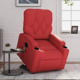 Roter Kunstleder-Massage-Fußsessel von , Sessel - Ref: Foro24-3204784, Preis: 303,79 €, Rabatt: %