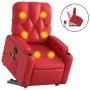 Sillón reclinable de masaje de pie cuero artificial rojo by , Armchairs - Ref: Foro24-3204784, Price: 303,79 €, Discount: %
