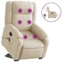 Sillón de masaje eléctrico reclinable elevable tela crema de , Sillones - Ref: Foro24-3205247, Precio: 385,54 €, Descuento: %