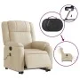 Sillón de masaje eléctrico reclinable elevable tela crema de , Sillones - Ref: Foro24-3205247, Precio: 385,54 €, Descuento: %