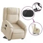 Sillón de masaje eléctrico reclinable elevable tela crema de , Sillones - Ref: Foro24-3205247, Precio: 385,54 €, Descuento: %