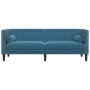 Chesterfield-Sofa mit 3 Sitzen und blauen Samtkissen. von , Sofas - Ref: Foro24-372701, Preis: 357,35 €, Rabatt: %