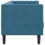 Sofá Chesterfield 3 plazas con cojines terciopelo azul by , Sofas - Ref: Foro24-372701, Price: 357,35 €, Discount: %
