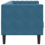 Sofá Chesterfield 3 plazas con cojines terciopelo azul de , Sofás - Ref: Foro24-372701, Precio: 317,60 €, Descuento: %